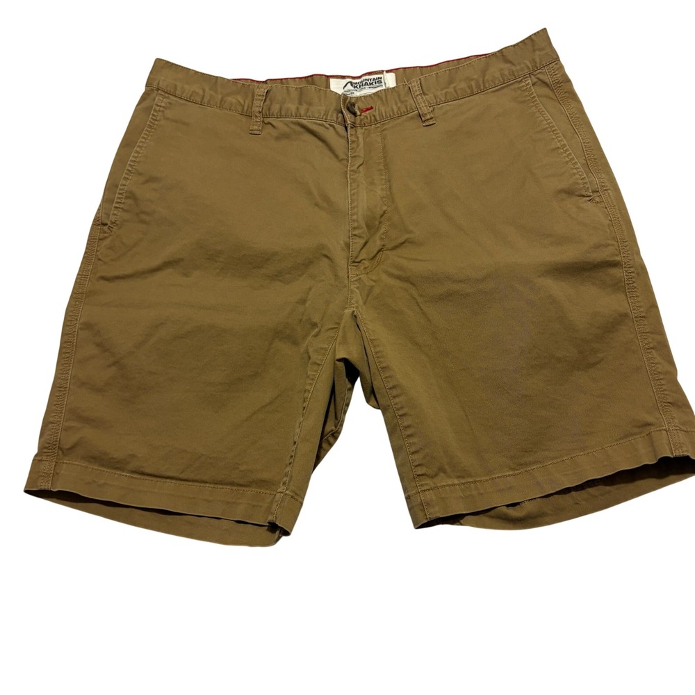 Mountain Khakis Mens Jackson Chino Shorts Slim Fit Brown Khaki 35x8 Stretch 216